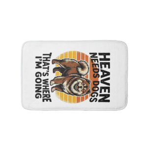 Chow Chow Dog Shirt Heaven Tribute Vintage Engravi Bath Mat