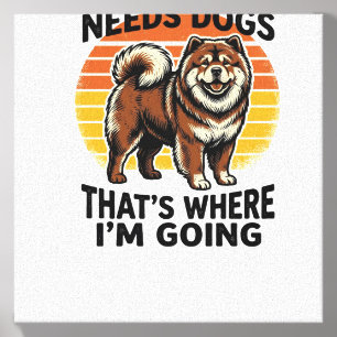 Chow Chow Dog Shirt Heaven Tribute Vintage Engravi Canvas Photo Tile