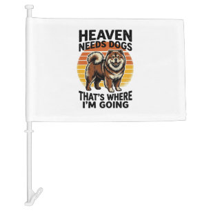 Chow Chow Dog Shirt Heaven Tribute Vintage Engravi Car Flag