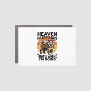 Chow Chow Dog Shirt Heaven Tribute Vintage Engravi Car Magnet