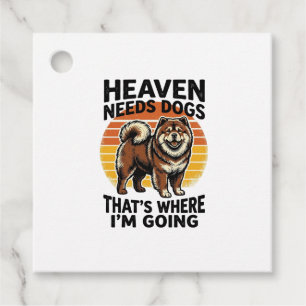 Chow Chow Dog Shirt Heaven Tribute Vintage Engravi Favor Tags