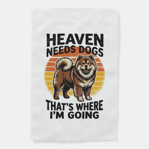 Chow Chow Dog Shirt Heaven Tribute Vintage Engravi Garden Flag
