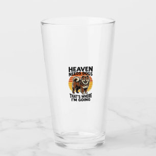 Chow Chow Dog Shirt Heaven Tribute Vintage Engravi Glass