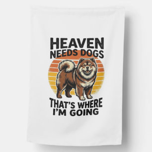 Chow Chow Dog Shirt Heaven Tribute Vintage Engravi House Flag
