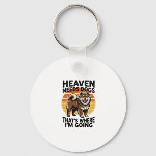 Chow Chow Dog Shirt Heaven Tribute Vintage Engravi Keychain
