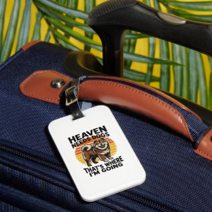 Chow Chow Dog Shirt Heaven Tribute Vintage Engravi Luggage Tag