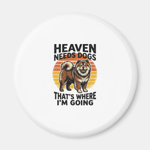 Chow Chow Dog Shirt Heaven Tribute Vintage Engravi Magnet
