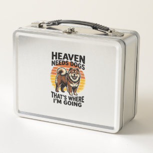 Chow Chow Dog Shirt Heaven Tribute Vintage Engravi Metal Lunch Box