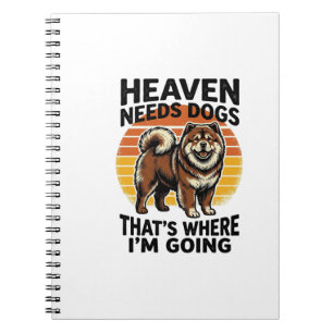Chow Chow Dog Shirt Heaven Tribute Vintage Engravi Notebook