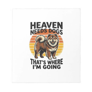 Chow Chow Dog Shirt Heaven Tribute Vintage Engravi Notepad