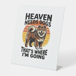 Chow Chow Dog Shirt Heaven Tribute Vintage Engravi Pedestal Sign