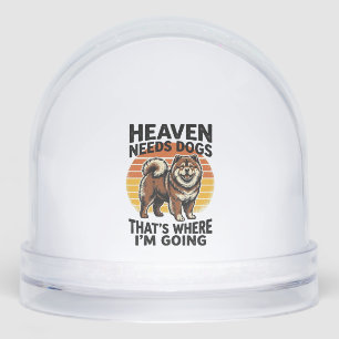 Chow Chow Dog Shirt Heaven Tribute Vintage Engravi Snow Globe
