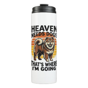 Chow Chow Dog Shirt Heaven Tribute Vintage Engravi Thermal Tumbler