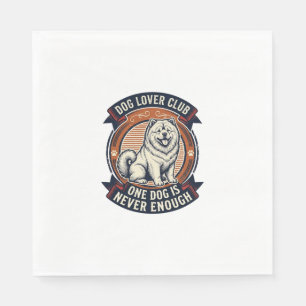 Chow Chow Dog Shirt One Dog Is Never Enough Retro  Napkins
