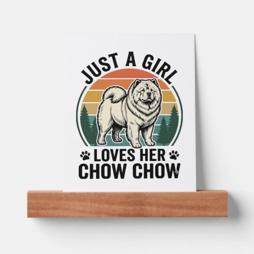 Chow Chow Dog Shirt Vintage Girl Dog Lover Art_1 Picture Ledge