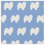 Chow Chow Dog Silhouette Pet Light Blue Fabric