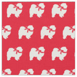 Chow Chow Dog Silhouette Pet Red Fabric