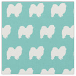 Chow Chow Dog Silhouette Pet Teal Fabric