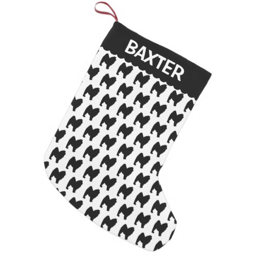 Chow Chow Dog Silhouette Small Christmas Stocking