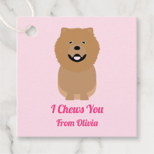 Chow Chow Dog Valentine's Day Party Favor Tags
