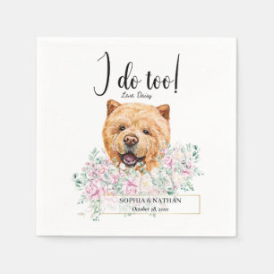 Chow Chow Dog Wedding Cocktail Napkins