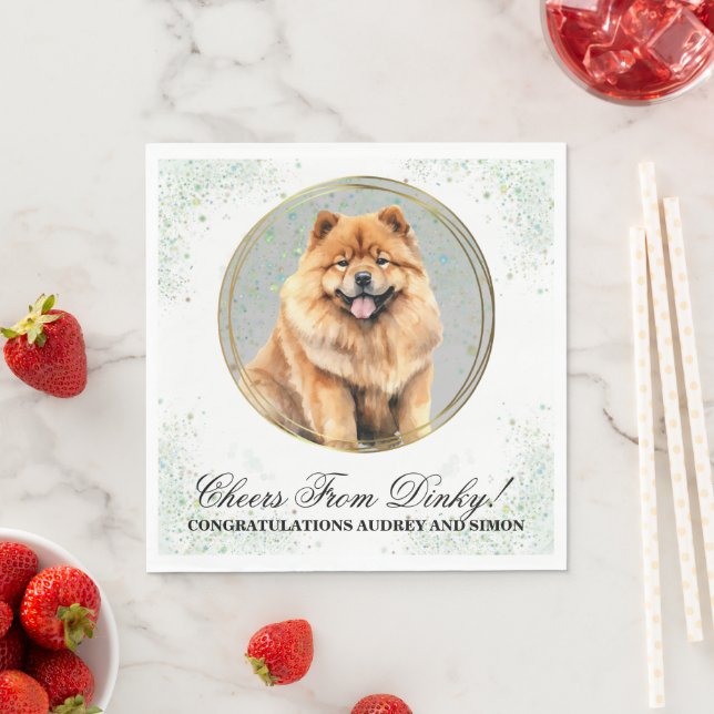 Chow Chow Dog Wedding Napkins With Dogs Photo (Insitu)