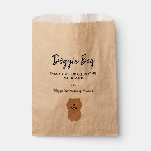 Chow Chow Doggie Bag for Wedding, Favor Bags (Front)