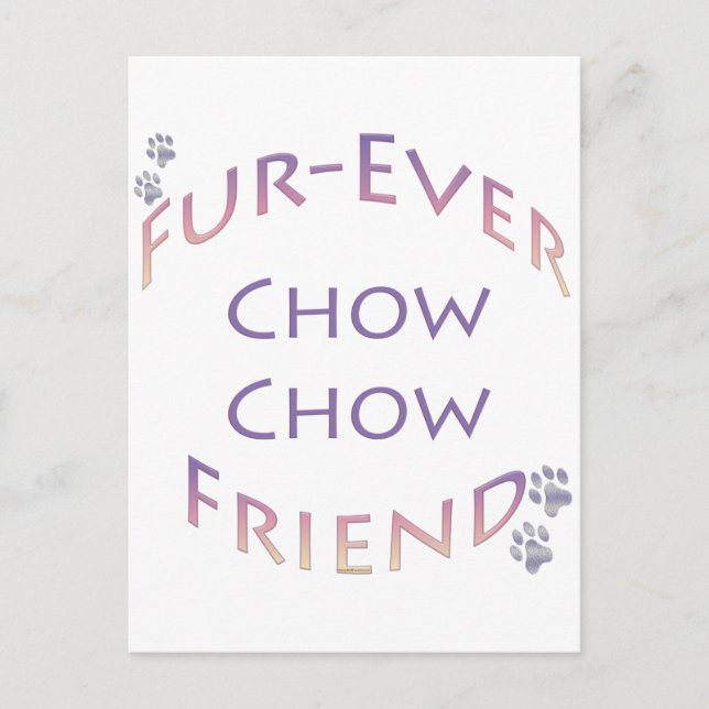 Chow Chow Furever Postcard (Front)