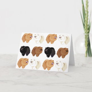 chow chow greeting card