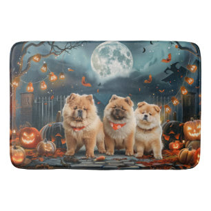 Chow Chow Halloween Spooky Bath Mat