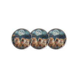 Chow Chow Halloween Spooky Golf Ball Marker