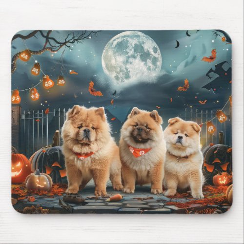 Chow Chow Halloween Spooky Mouse Pad