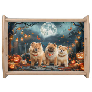 Chow Chow Halloween Spooky Serving Tray