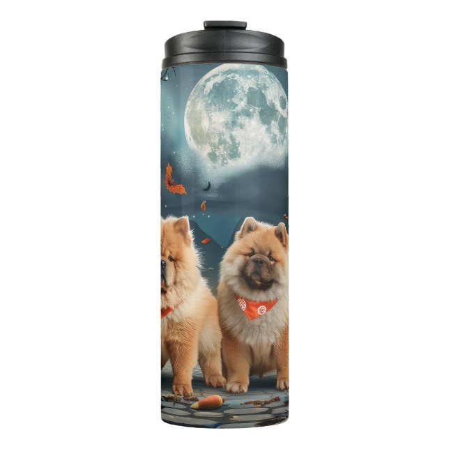 Chow Chow Halloween Spooky Thermal Tumbler (Front)