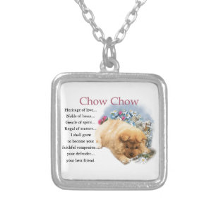 Chow Chow Heritage of Love Puppy Silver Plated Necklace