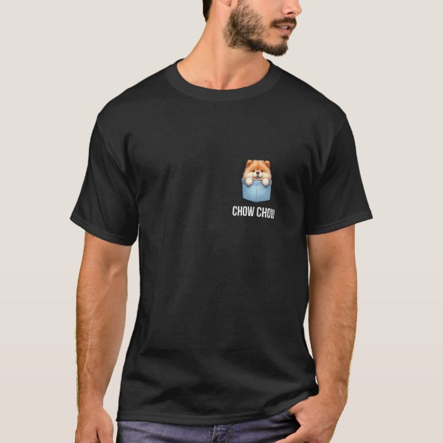 Chow Chow in Pocket Funny Dog Lover Tank Top (Front)