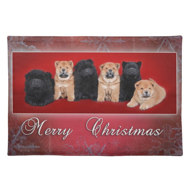 Chow-chow_kartka christmas placemat (Front)