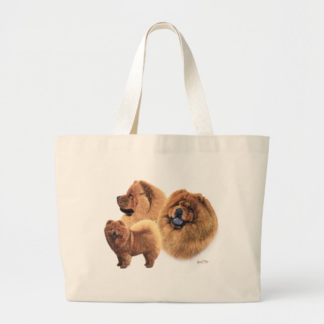 Chow Chow Large Tote Bag (Front)