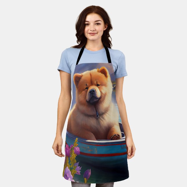 Chow Chow on a Paddle: A Scenic Adventure Apron (Worn)
