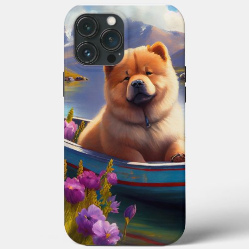 Chow Chow on a Paddle A Scenic Adventure iPhone 13 Pro Max Case
