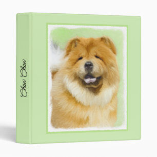 Chow Chow Painting - Cute Original Dog Art 3 Ring Binder