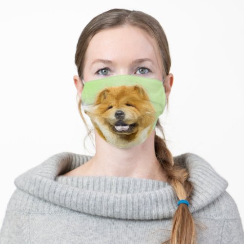 Chow Chow Painting _ Cute Original Dog Art Adult Cloth Face Mask