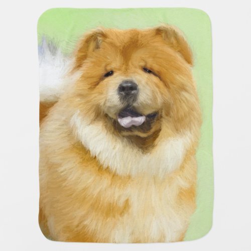 Chow Chow Painting _ Cute Original Dog Art Baby Blanket
