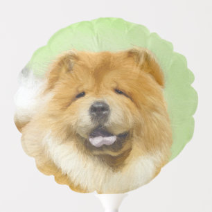 Chow Chow Painting - Cute Original Dog Art Balloon