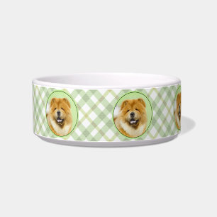 Chow Chow Painting - Cute Original Dog Art Bowl