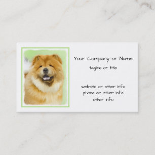 Chow Chow Painting - Cute Original Dog Art Business Card