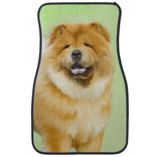 Chow Chow Painting - Cute Original Dog Art Car Floor Mat (Front)