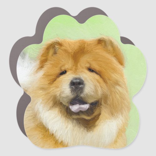 Chow Chow Painting _ Cute Original Dog Art Car Magnet