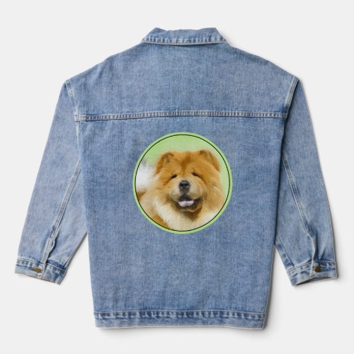 Chow Chow Painting _ Cute Original Dog Art Denim Jacket