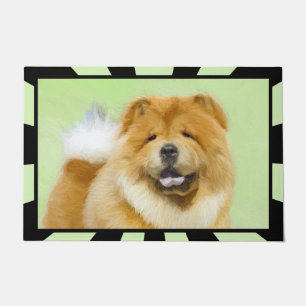 Chow Chow Painting - Cute Original Dog Art Doormat